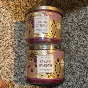 Bbw x2 Cinnabon ginger snap candles